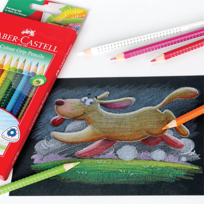 

WARNAPENSIL- FABER-CASTELL COLOUR GRIP PENCILS 12 -PENSIL WARNA