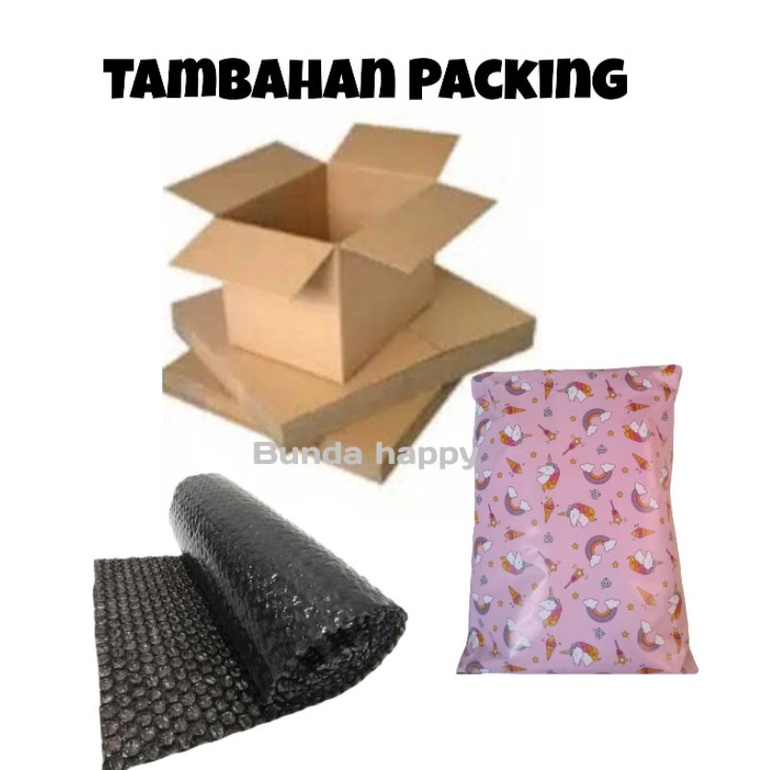 

Tambahan Extra Bubblewrap atau Kardus Bekas Kertas Kado untuk Packing