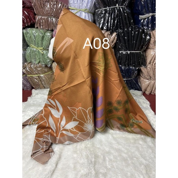 jilbab segi empat voal motif azara lc motif ter baru kode A0073