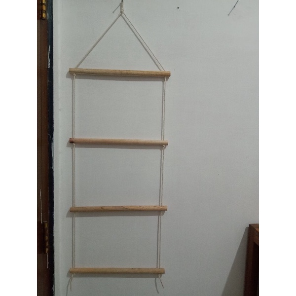 NEEDED.ID JKT | Gantungan Ladder Hanger Tali / Rak gantung / Tempat jilbab sajadah mukena