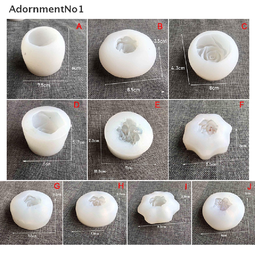 (AdornmentNo1) Cetakan Resin Bentuk Bunga Mawar 3D Bahan Silikon Untuk Kerajinan Tangan DIY