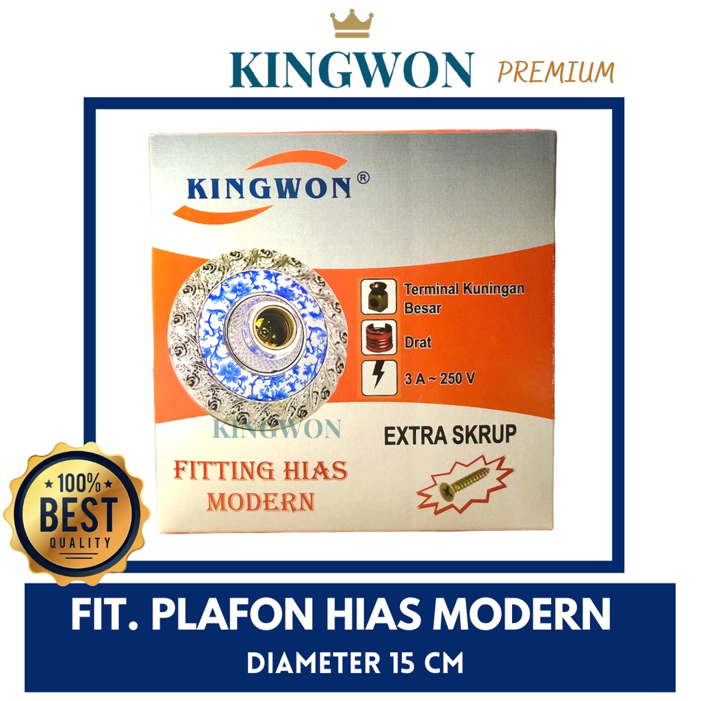 FITTING LAMPU PLAFON HIAS MODERN DPE-03-HW KINGWON