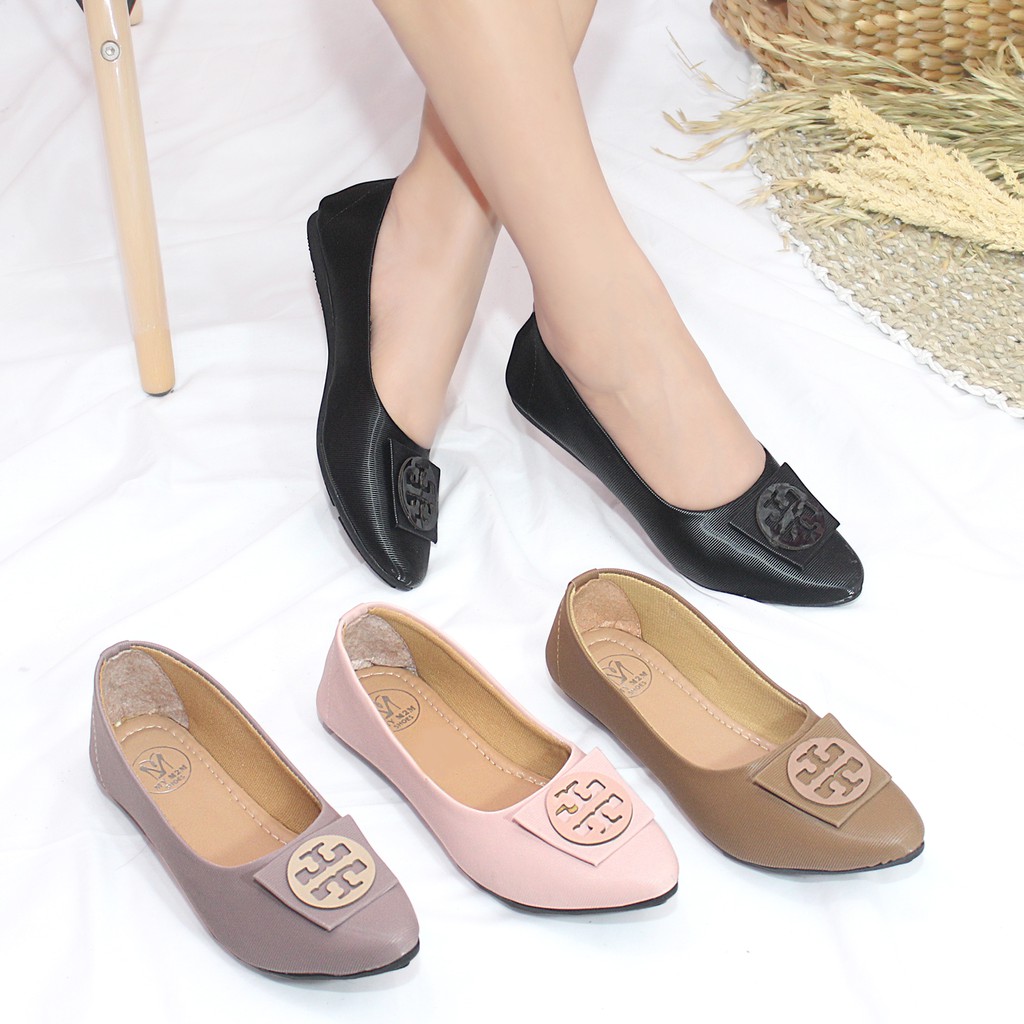 Mym2m Visix Sepatu Flat Wanita Balet Flatshoes Sol karet