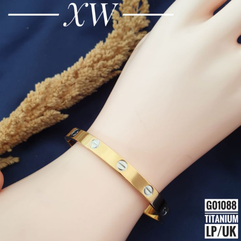 Gelang Titanium Gold mix Silver G01088