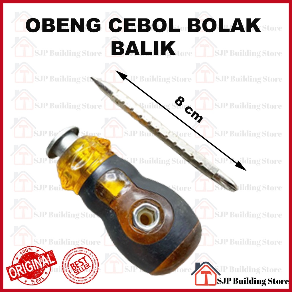 [COD] OBENG BOLAK BALIK CEBOL OBENG MINI CEBOL +/- 2WAY GAGANG PVC OBENG PENDEK