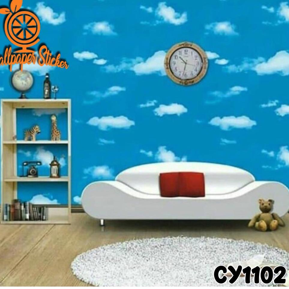 Big Sale HEHQ9 [COD] Wallpaper Stiker / Stiker Dinding / Hiasan Dinding Motif Awan CY1102- HOMEDEKOR