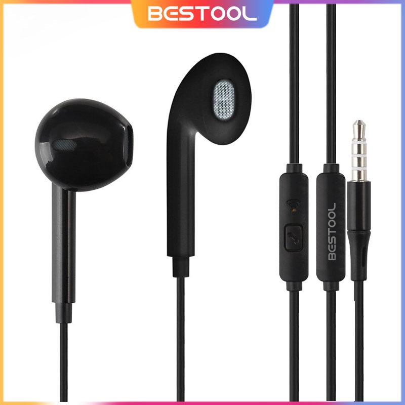 BESTOOL Headset/Handsfree Harga Terjangkau Hifi Sound Wired Headphone Bass Klasik Macaron Earphone H