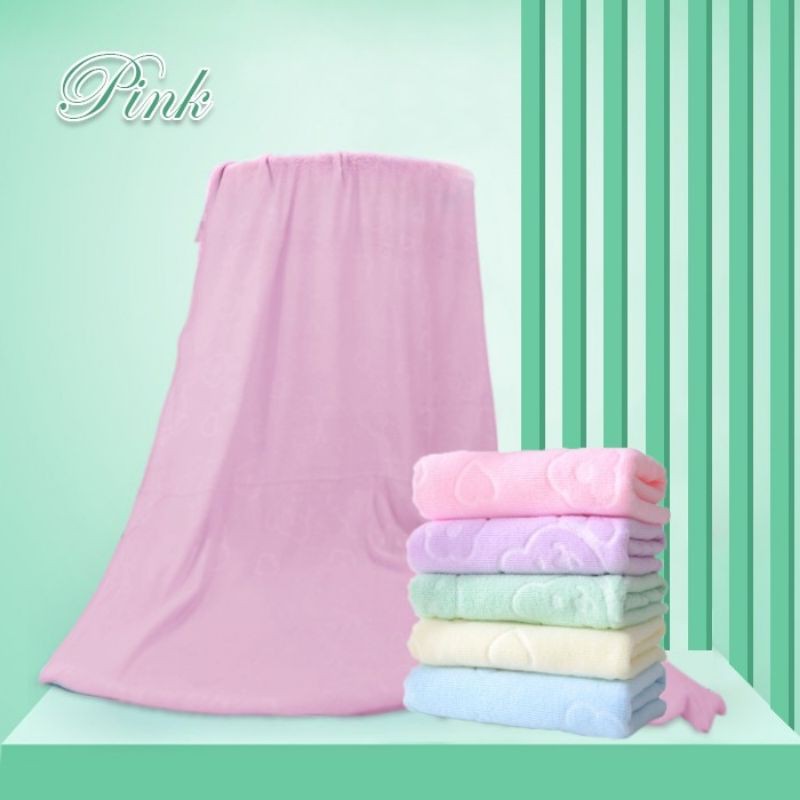 Bundara.id Pr-713 Handuk embos import 100% Microfiber &amp; menyerap handuk travel 70x140