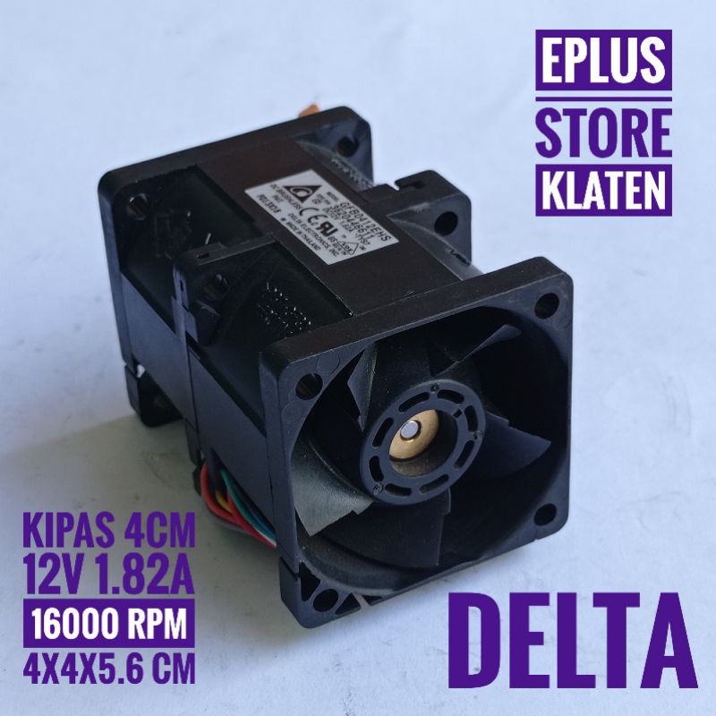 kipas fan 4cm 12v 1.82A Delta Brushless doubel fan super kenceng