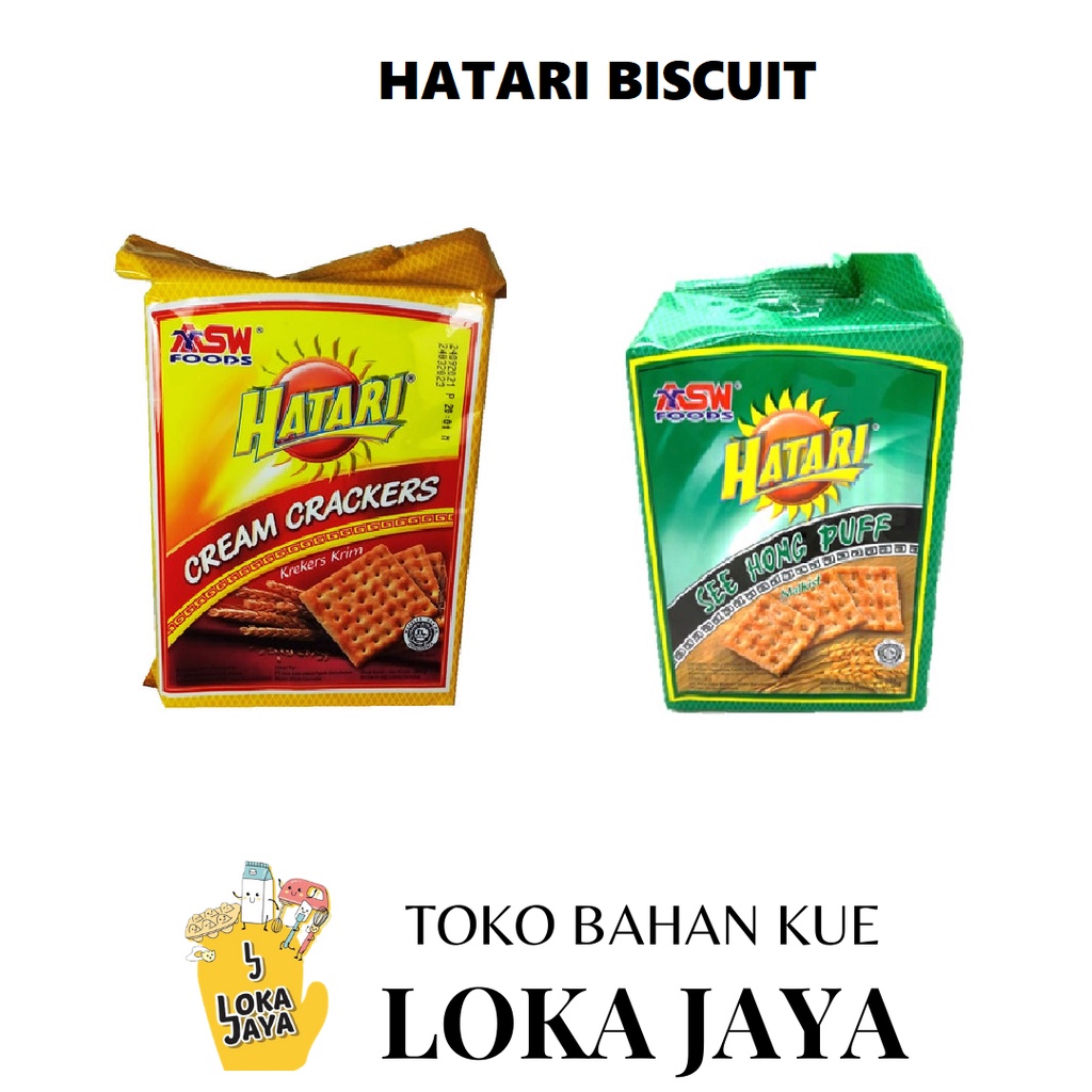 

HATARI BISCUIT CREAM CRACKER & SEE HONG PUFF 245 GR