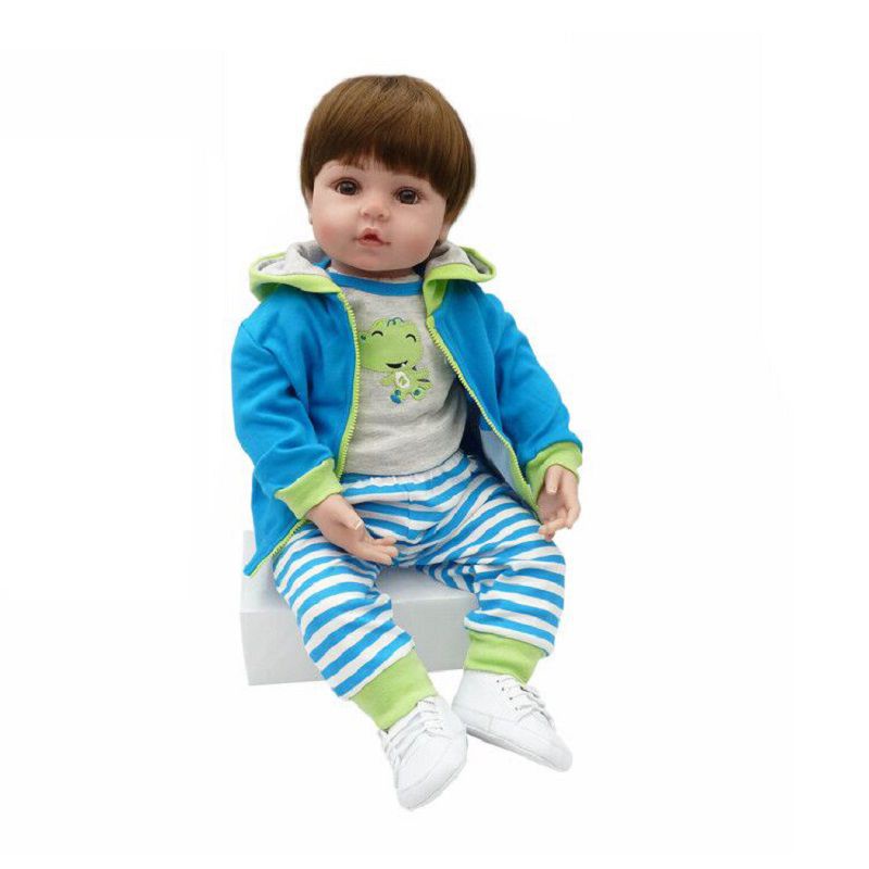 Silicone Reborn Baby Boy Toddler Bone case Kid Doll Baby Reborn  Toys