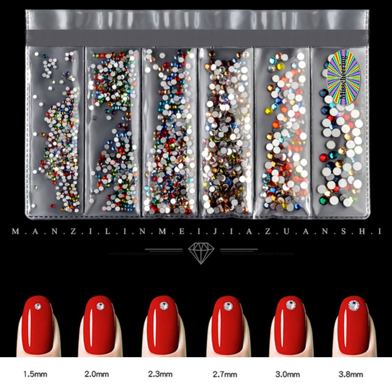 Siy Kristal Berlian Imitasi Glitter Variasi 20 Warna Untuk Dekorasi Nail Art