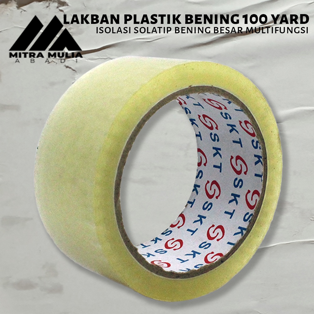 lakban plastik bening 100 yard | isolasi solatip bening besar multifungsi | lakban tebal bening