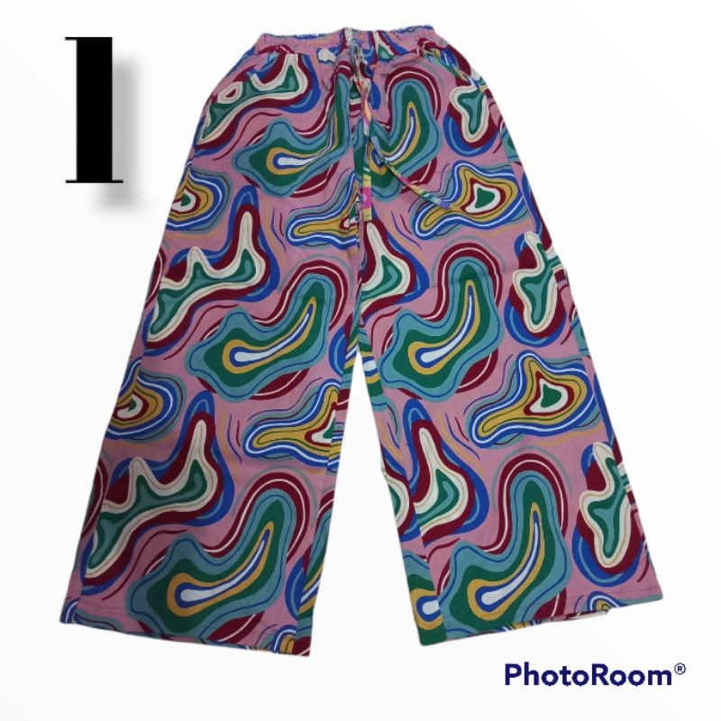 CELANA KULOT PANJANG DEWASA WANITA BAHAN KATUN STREACH MOTIF SANTAI MURAH-l