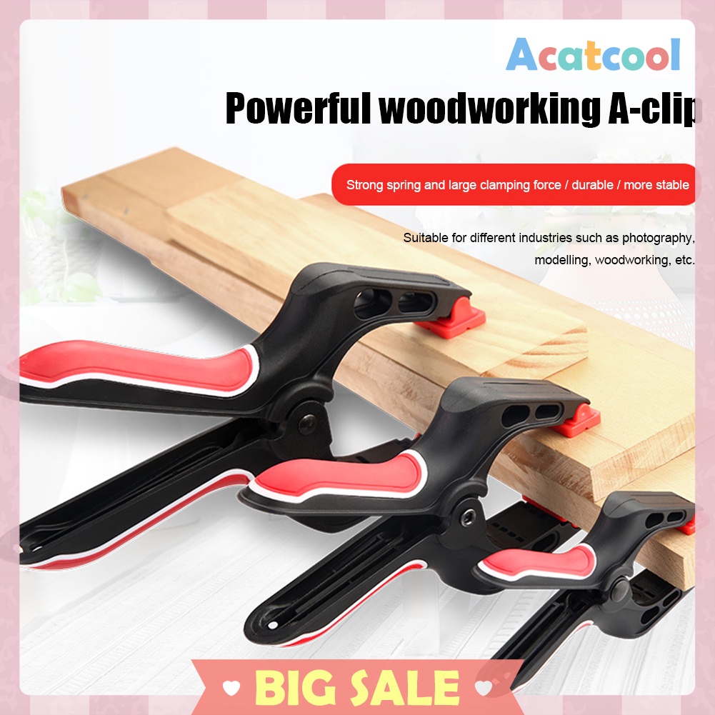 A-Shaped Woodworking Clamp Strong Grip Spring Clamp Wood Board Fixing Clip