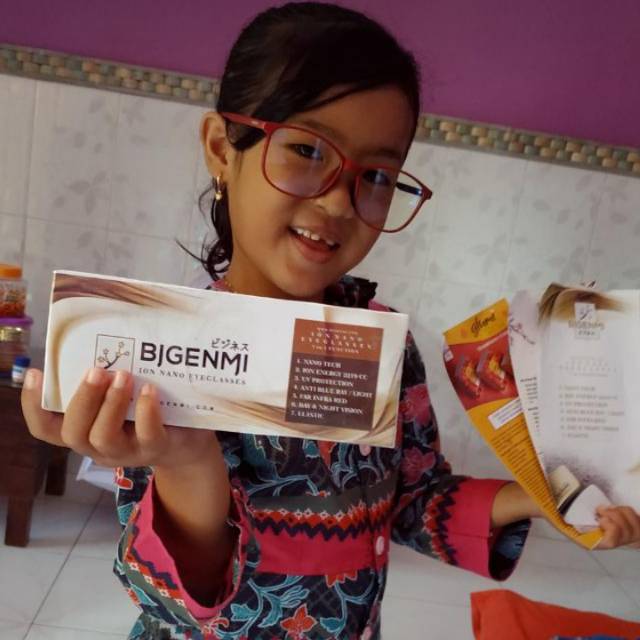 Kacamata ion nano eyeglasess Bigenmi red oval