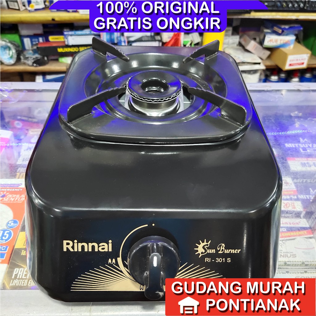 Kompor gas Rinnai Ri 301S 1 tungku 1tungku sun burner 301 s rinnai kompor hemat gas api ekonomis