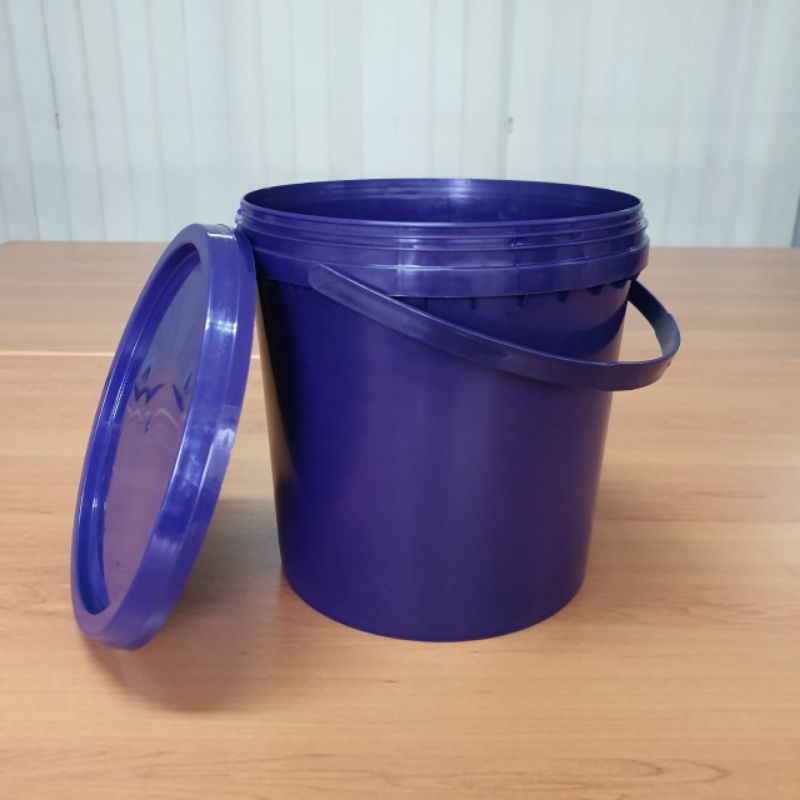 (BARU) Ember Plastik 4 Liter / Pail 4 Liter (4.5KG) untuk Cat / Makanan / Packaging (warna : VIOLET)