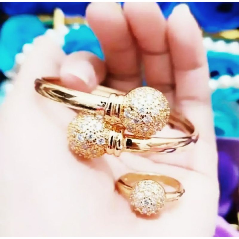 gelang bangle bola free cincin permata bola