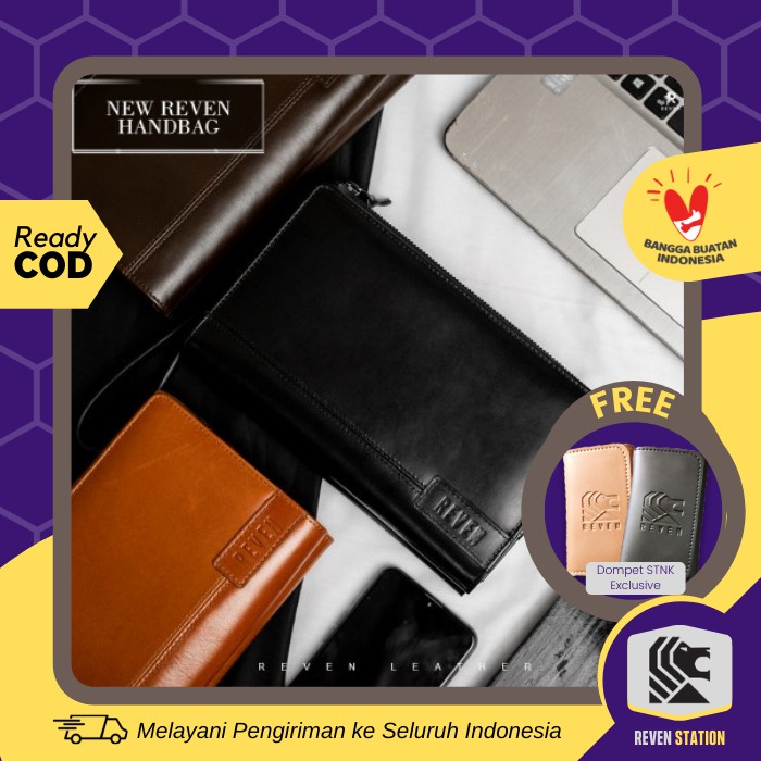 Tas Tangan Genggam Pria Cowok Bahan Kulit Sapi Asli Premium Original Tas Handbag Pria Branded Diaman