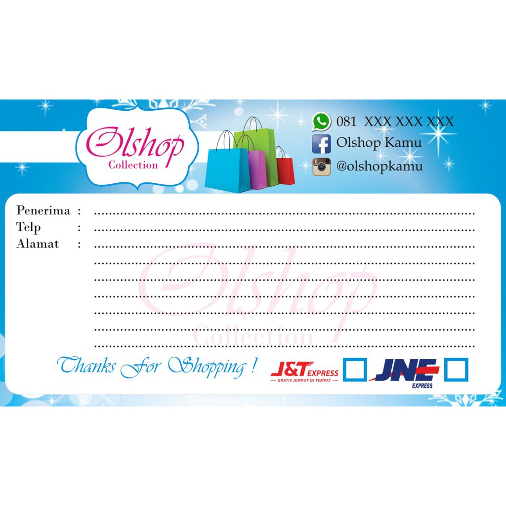 

LABEL PENGIRIMAN 1PAK 20 BIJI