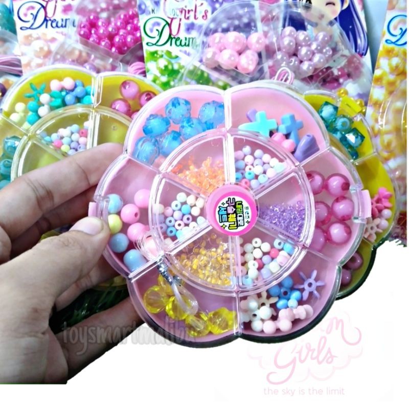 mainan manik manik gelang/mainan manik manik anak/manik manik kreatif set/gelang manik korea