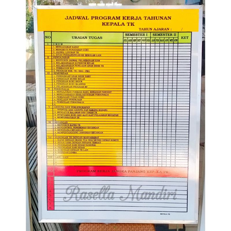 Contoh Tabel Program Kerja Tahunan Paud Jateng Penilaian - IMAGESEE