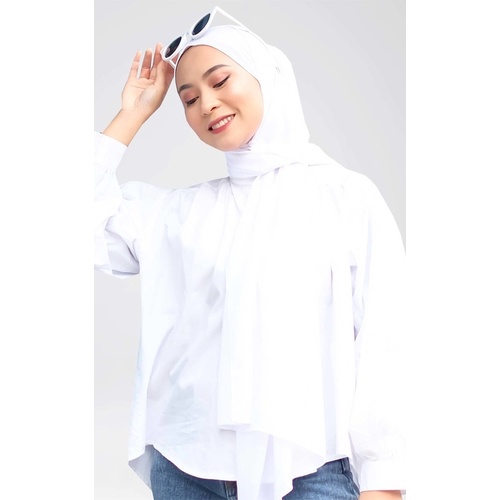 pashmina instan jersey premium size 180x75-PJ instan Putih
