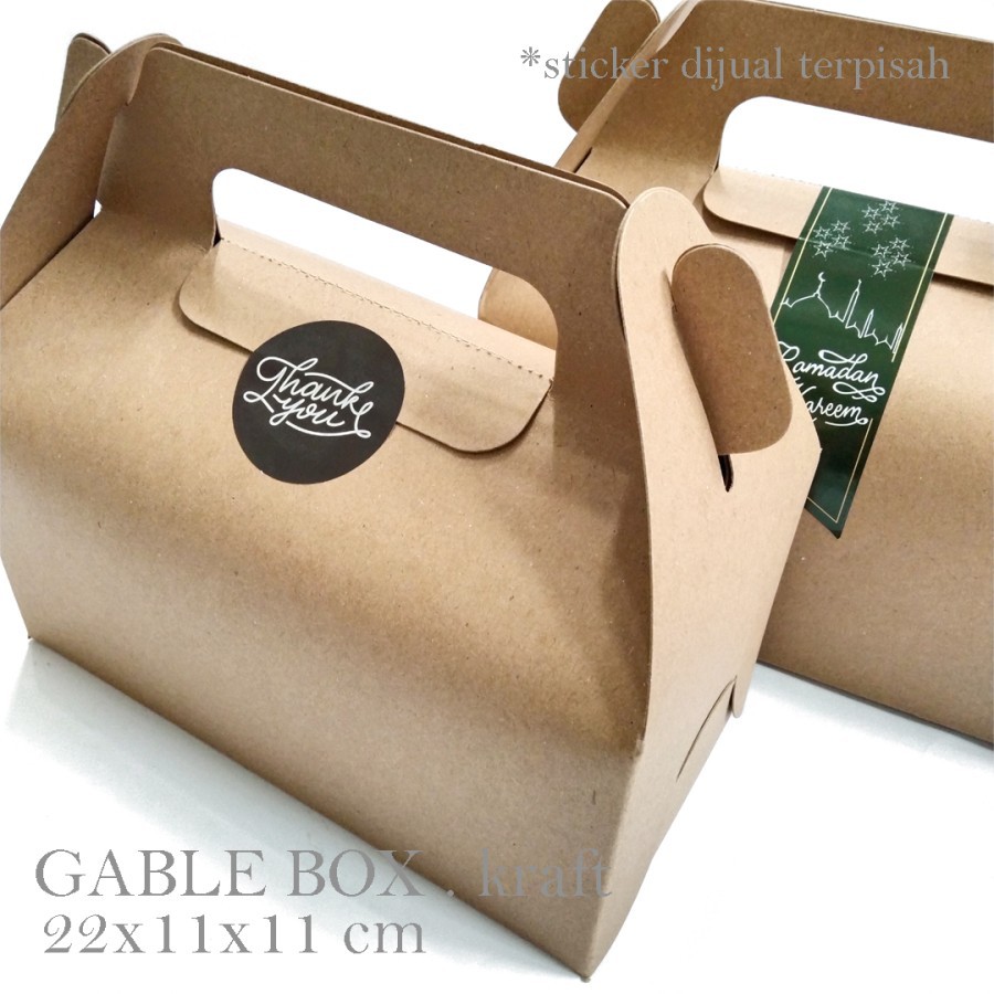 

GABLE BOX : 21x11x11 cm / snack box / hampers / box lebaran
