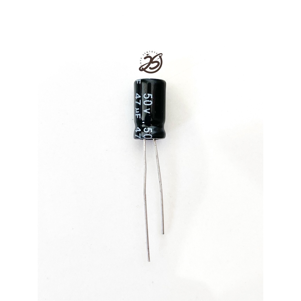 ELCO 47UF 50V (1 BUAH) KAPASITOR CAPACITOR ELCO KAPASITOR ELKO KAPASITOR 47 UF 50 V