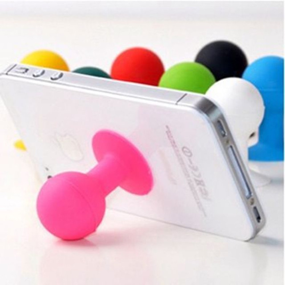 (1 Pcs WARNA Acak) Ctopus Bola Grosir Malas Desktop Silicone Suction Cup Phone Holder