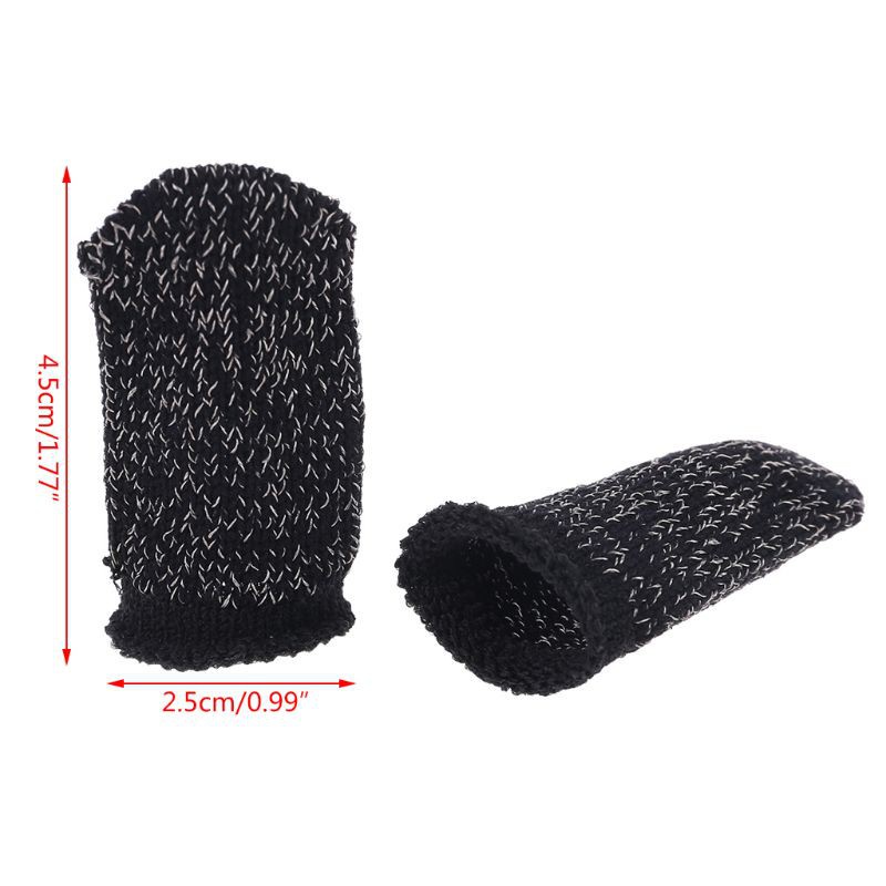 CRE  1Pair Sweat-Proof Knitted Fabric Finger Cover Game Touch Screen Thumb Game Pad Finger Sleeve for Gaming Accessories