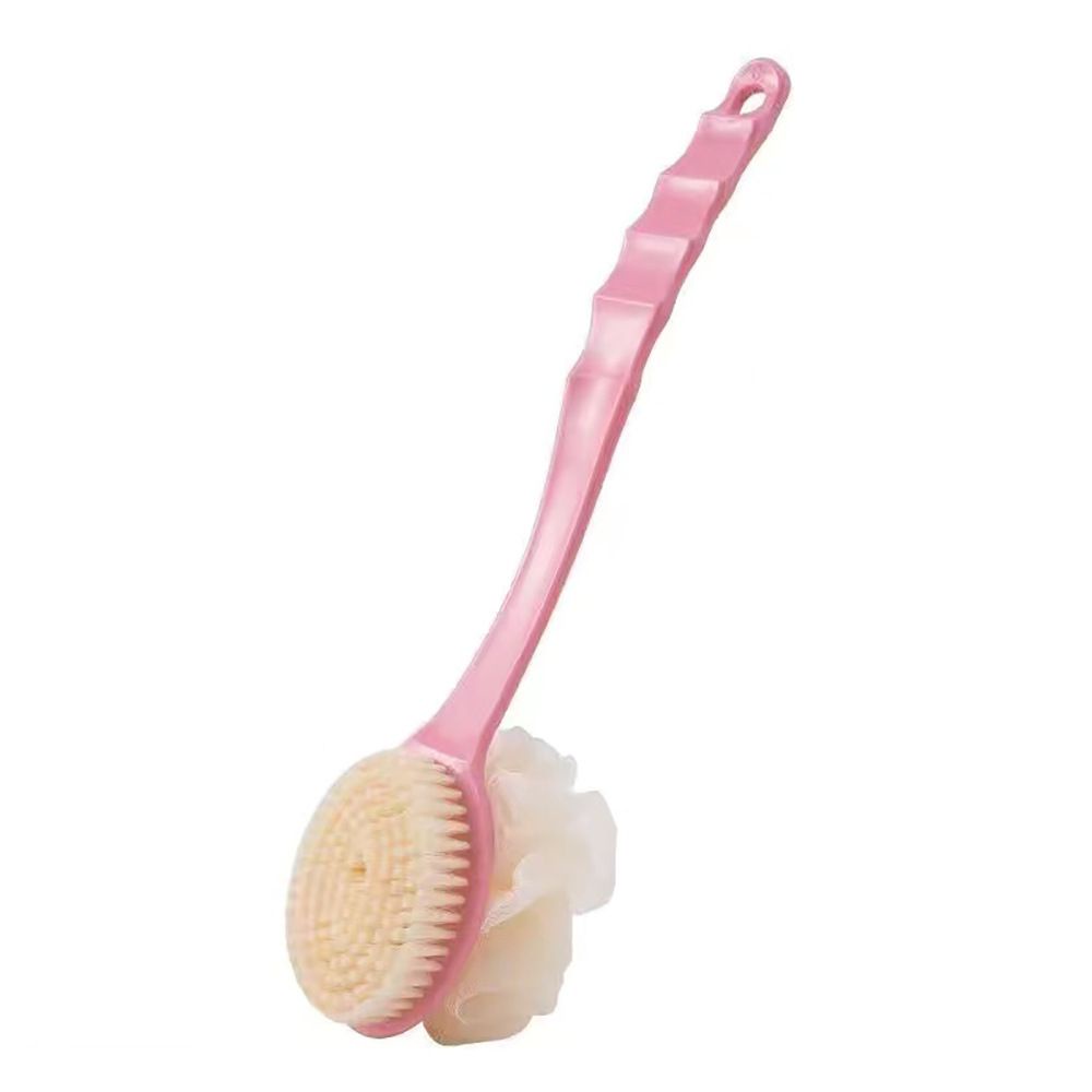 2 in 1  Sikat Punggung Spons Mandi Gagang Panjang /  2 in 1 Body Bath Brush