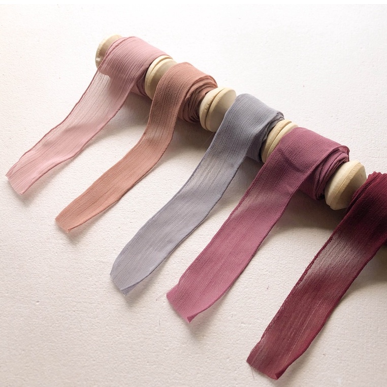 

Ribbon Ciffon Crepe Panjang 2m for wedding and calligraphy