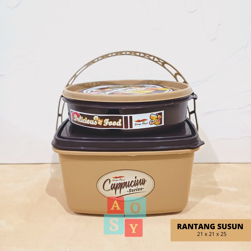 Rantang nasi / Rantang plastik / Kotak makan susun / Kotak makan / Rantang susun 2 / Rantang serbagu