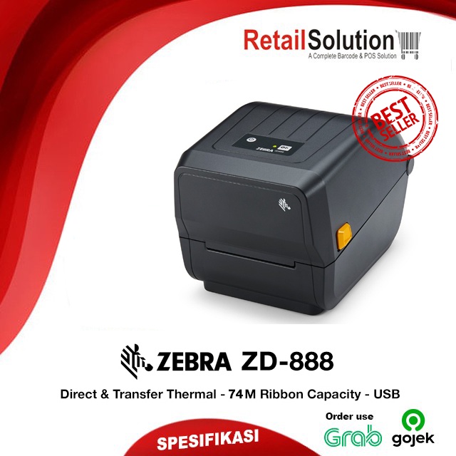 Printer Barcode Label Zebra ZD888 / ZD888T / ZD 888 / ZD 888T / ZD-888 / ZD-888T