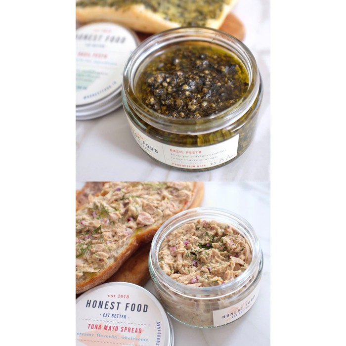

Combo 3: TUNA MAYO SPREAD & BASIL PESTO