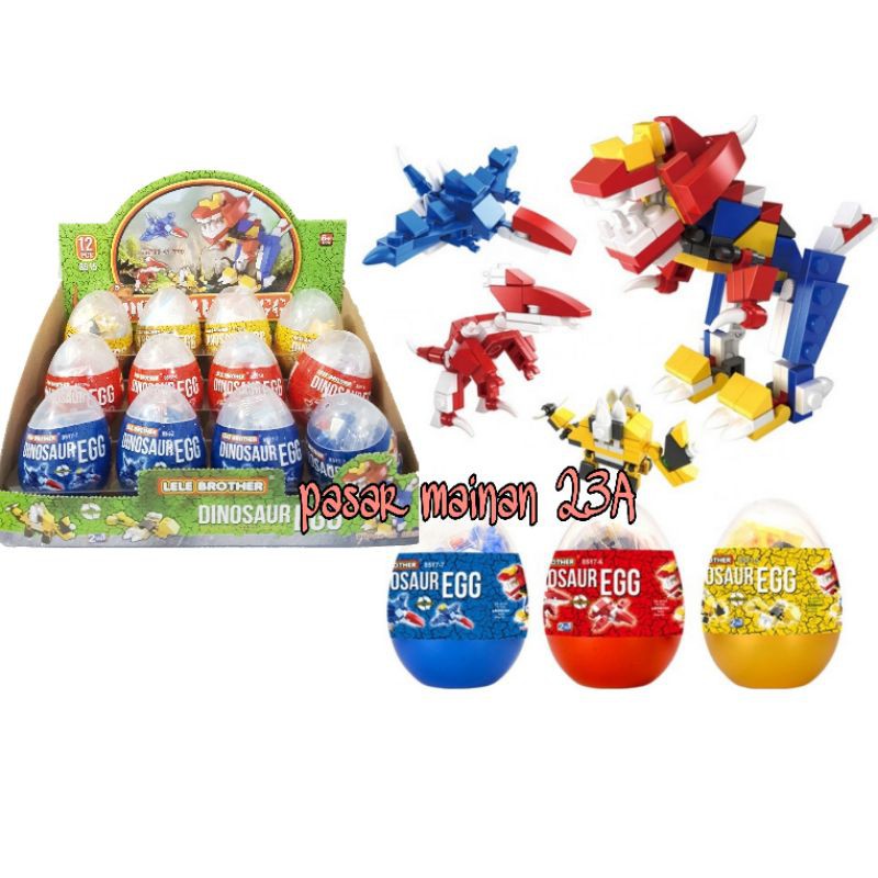 Mainan Brick Transformers Block 3in1 model egg/ mainan telor surprise/ mainan anak edukasi