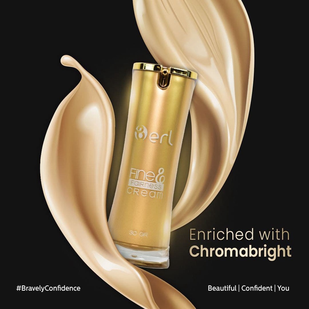 B Erl Foundation Make Up Poundation Bedak Foundation Base Make Up Full Coverage Fine &amp; Fairness Cream Berl