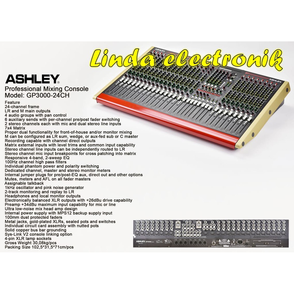 Mixer Ashley Gp3000 24channel ORYGINAL Gp 3000