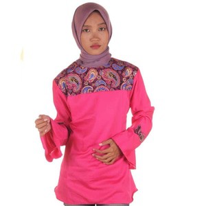 Blus Muslim Batik Baloteli I Blouse Batik Muslim Baloteli Riska