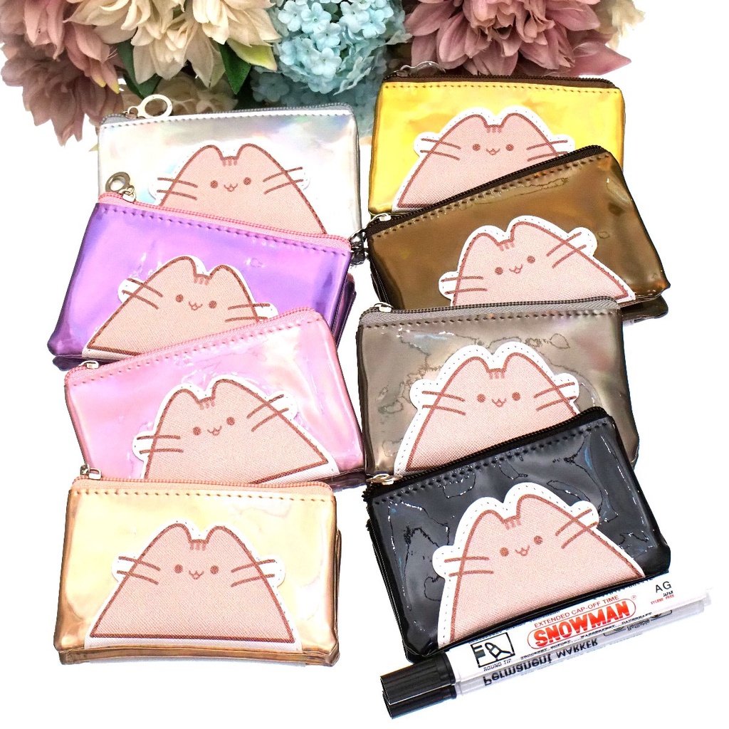 Dompet Koin Mini HOLOGRAM TEBAL Pusheen High Quality Tempat Uang Pouch Kantong Kartu