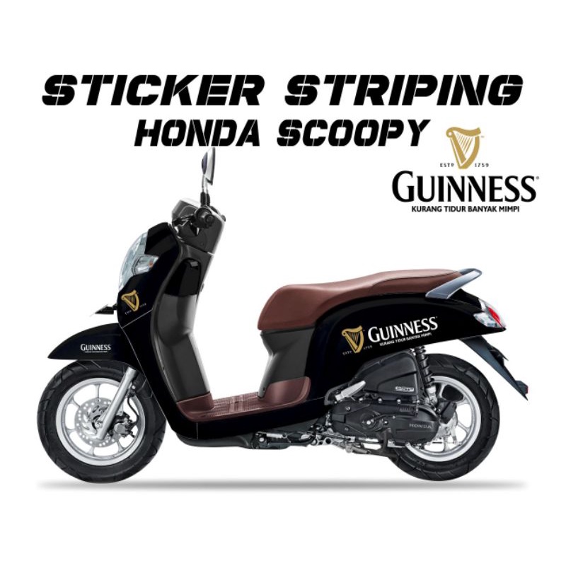 sticker striping all Honda Scoopy guinness