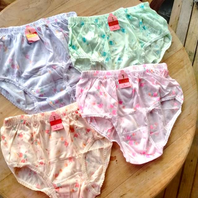 Celana Dalam CD NONA Wanita Perempuan Cewek Lusin Lusinan 12pcs Motif Adem Murah Bagus