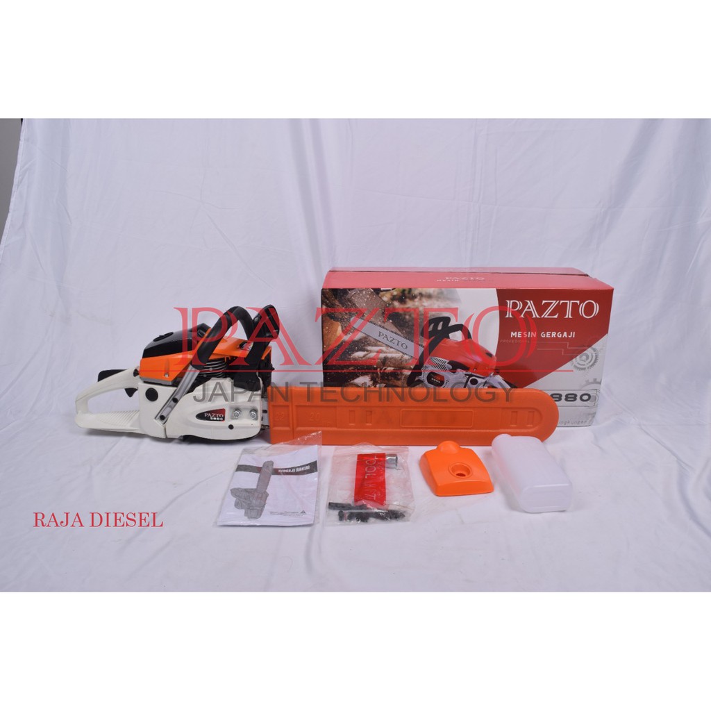 PAZTO Mesin ChainSaw 5880 22" 2 Tak // PAZTO Gergaji Potong Pohon Kayu B22INC