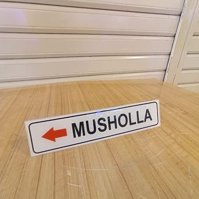 

SIGN AKRILIK MUSHOLLA PANAH ARAH KIRI UKURAN 5X20CM MUSHOLA