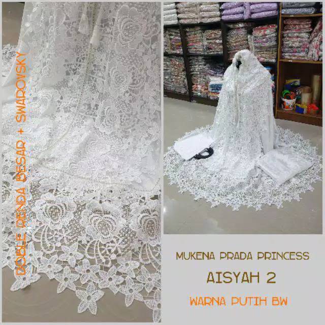 Mukena prada aisyah putih