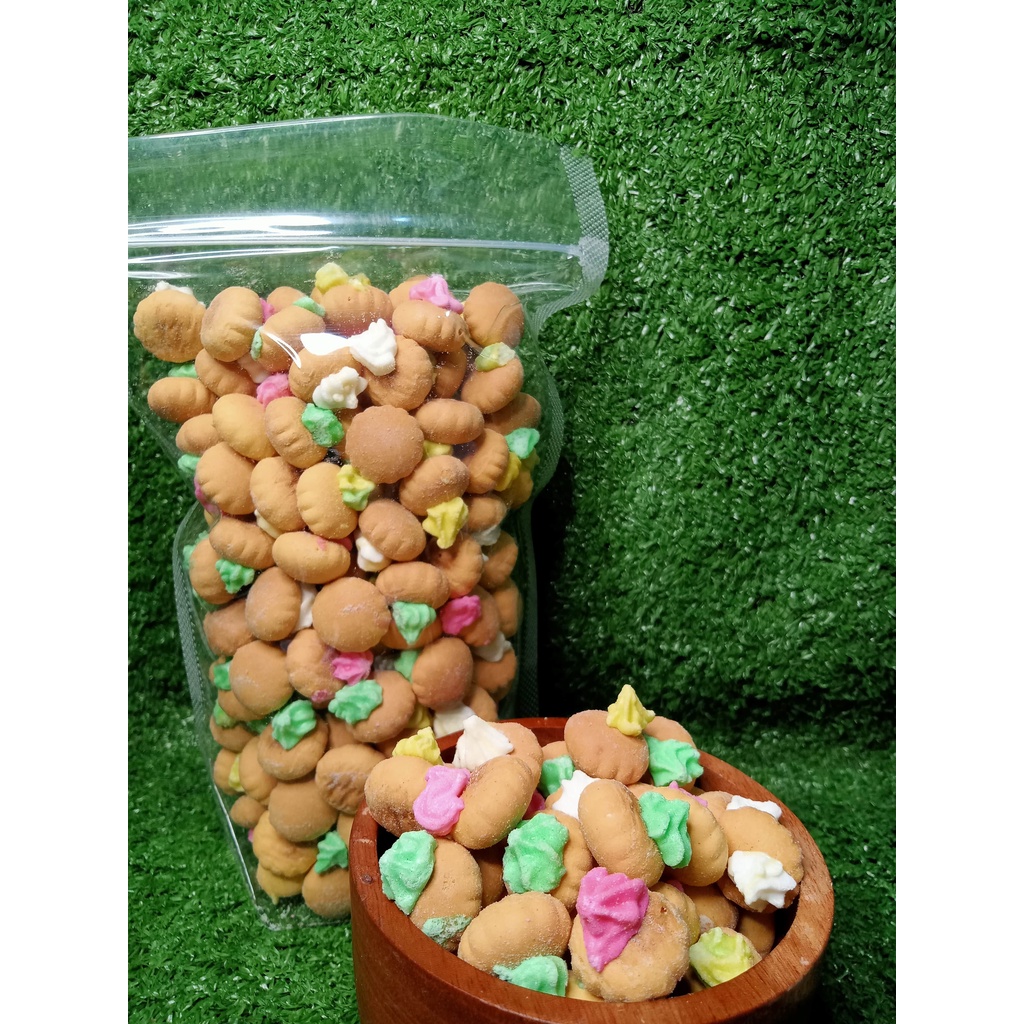 

Gemrose/kue monas/biskuit warna warni berat 200 gr/makanan ringan