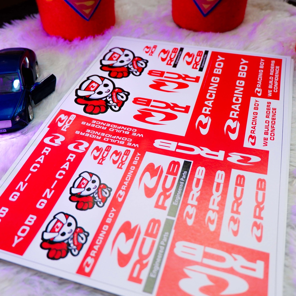 PAKET MURAH ISI 4 LEMBAR STIKER I,  Stiker Motor, Sticker Motor, Stiker Motor Keren, Stiker Racing Motor, Stiker Sponsor Racing