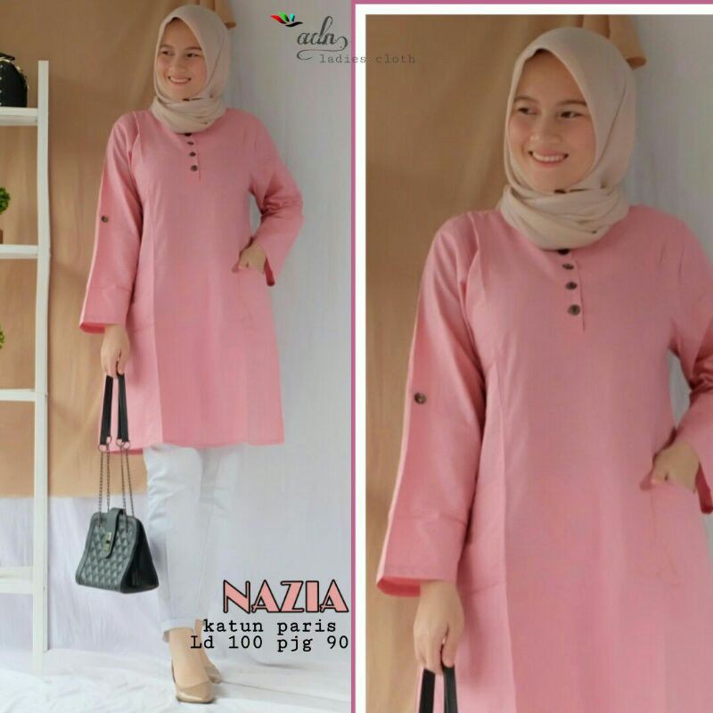 Tunik Nazia -tunik polos - tunik casual